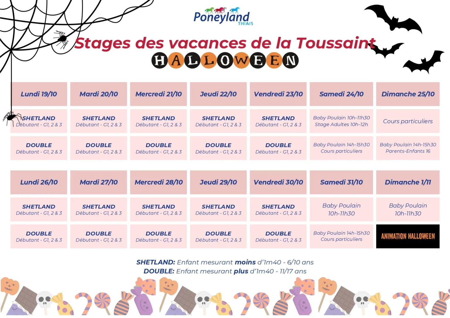 Stage Vacances de la toussaint Halloween